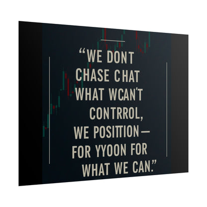 We Don’t Chase What We Can’t Control Art Poster, Motivational Quote Print, Modern Home Decor, Office Inspiration, Thoughtful Gift Idea - Candleholm