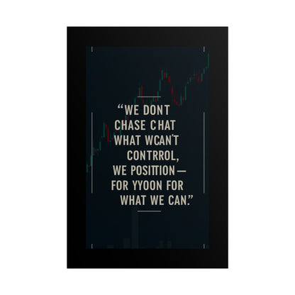 We Don’t Chase What We Can’t Control Art Poster, Motivational Quote Print, Modern Home Decor, Office Inspiration, Thoughtful Gift Idea - Candleholm