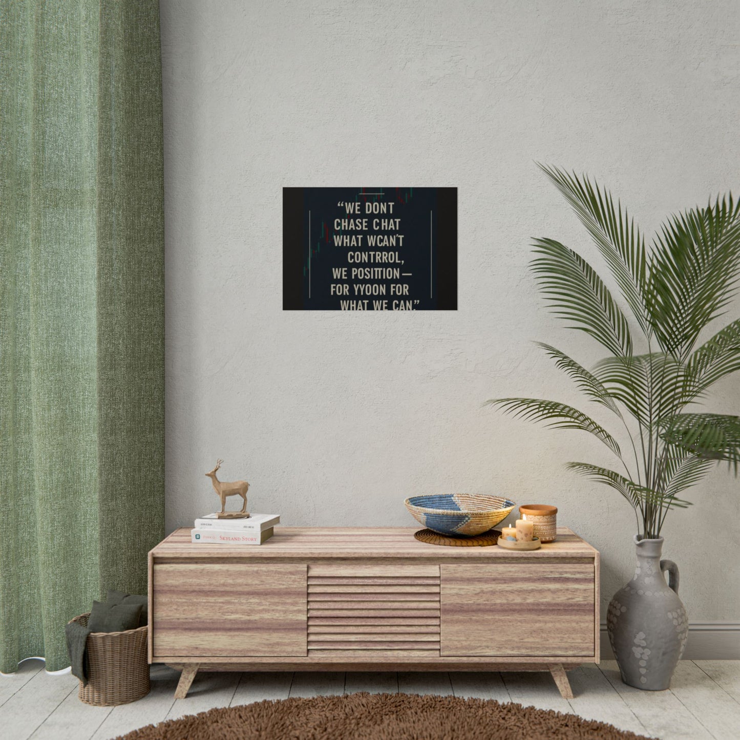 We Don’t Chase What We Can’t Control Art Poster, Motivational Quote Print, Modern Home Decor, Office Inspiration, Thoughtful Gift Idea - Candleholm