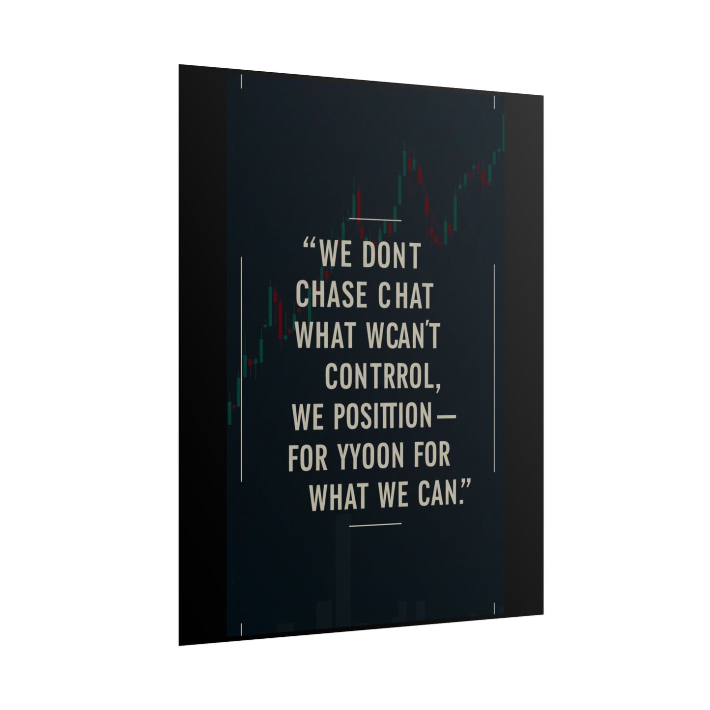 We Don’t Chase What We Can’t Control Art Poster, Motivational Quote Print, Modern Home Decor, Office Inspiration, Thoughtful Gift Idea - Candleholm