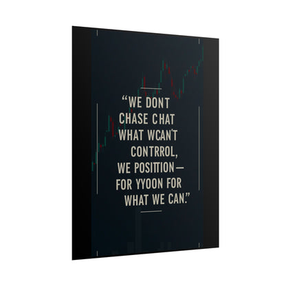 We Don’t Chase What We Can’t Control Art Poster, Motivational Quote Print, Modern Home Decor, Office Inspiration, Thoughtful Gift Idea - Candleholm