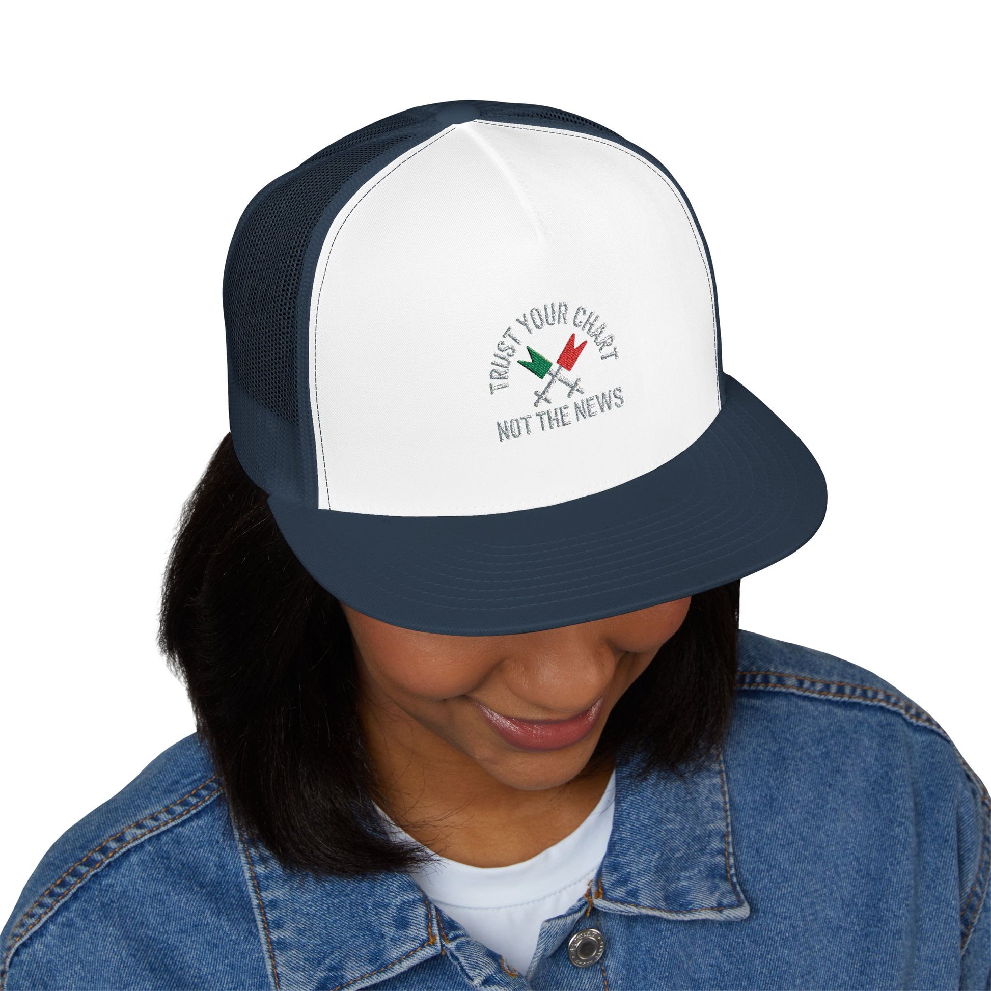 Trust Your Chart, Not the News” – Embroidered Minimalist Trading Dad - Candleholm