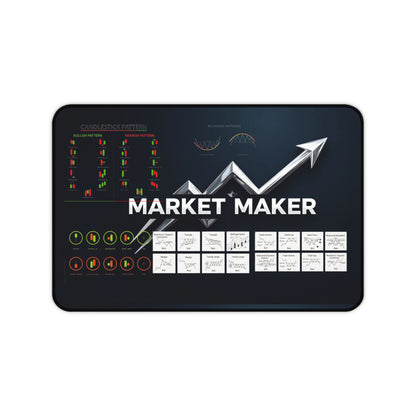 Market Maker Desk Mat, Trading Desk Accessory, Gamer Mouse Pad, Finance Gift, - Candleholm