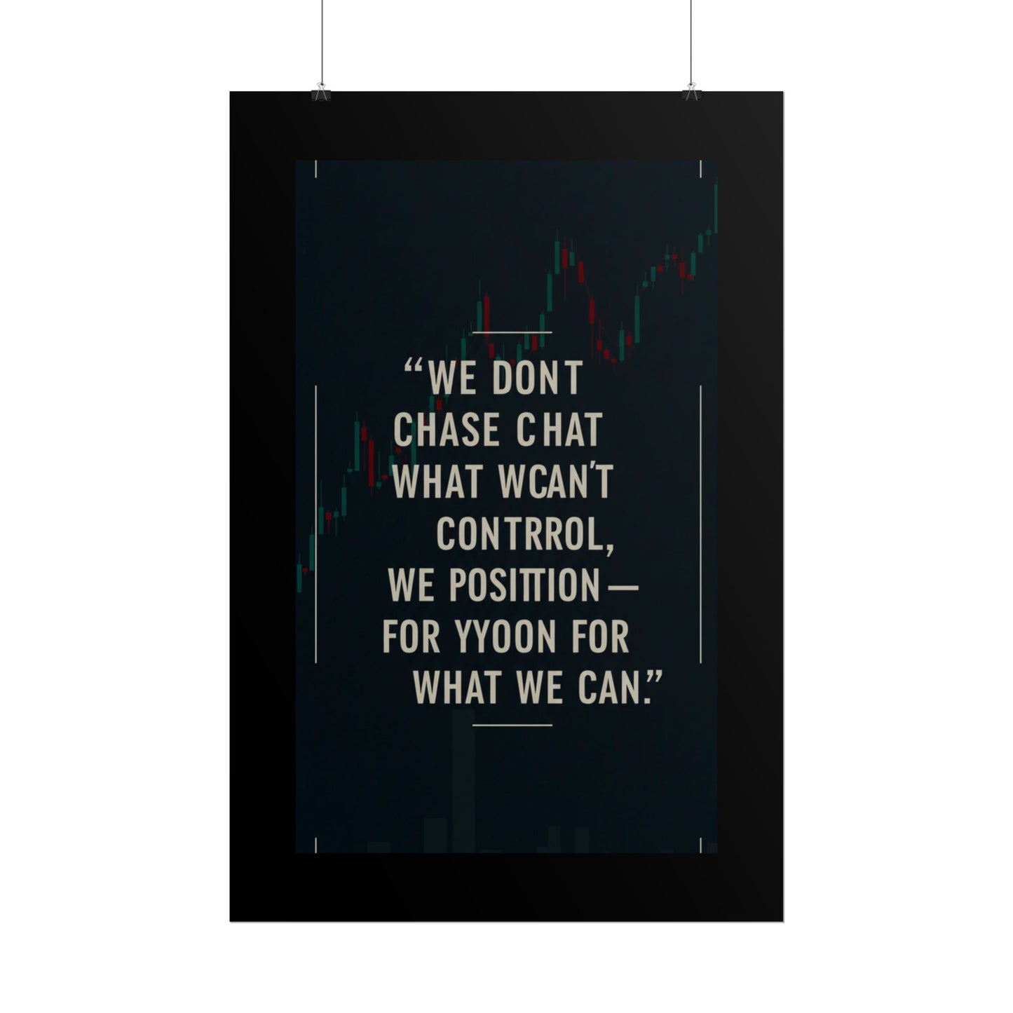 We Don’t Chase What We Can’t Control Art Poster, Motivational Quote Print, Modern Home Decor, Office Inspiration, Thoughtful Gift Idea - Candleholm