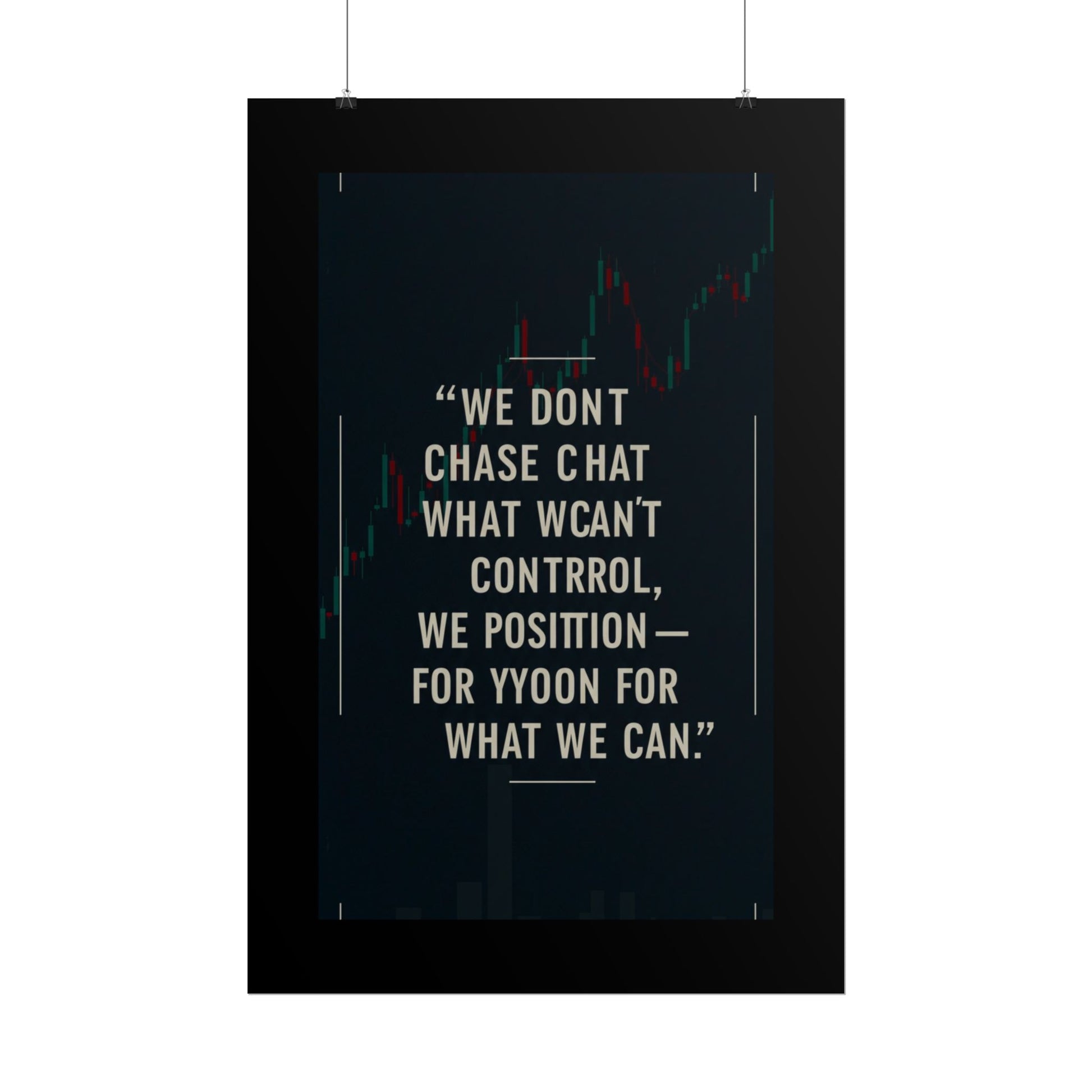 We Don’t Chase What We Can’t Control Art Poster, Motivational Quote Print, Modern Home Decor, Office Inspiration, Thoughtful Gift Idea - Candleholm