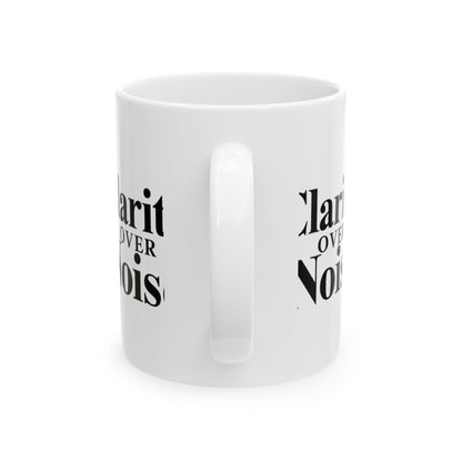 Clarity over noise trader’s Ceramic Mug, (11oz, 15oz) - Candleholm