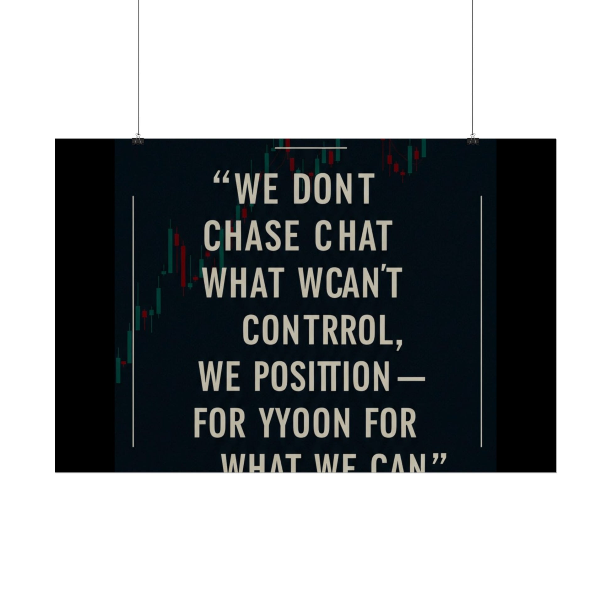 We Don’t Chase What We Can’t Control Art Poster, Motivational Quote Print, Modern Home Decor, Office Inspiration, Thoughtful Gift Idea - Candleholm
