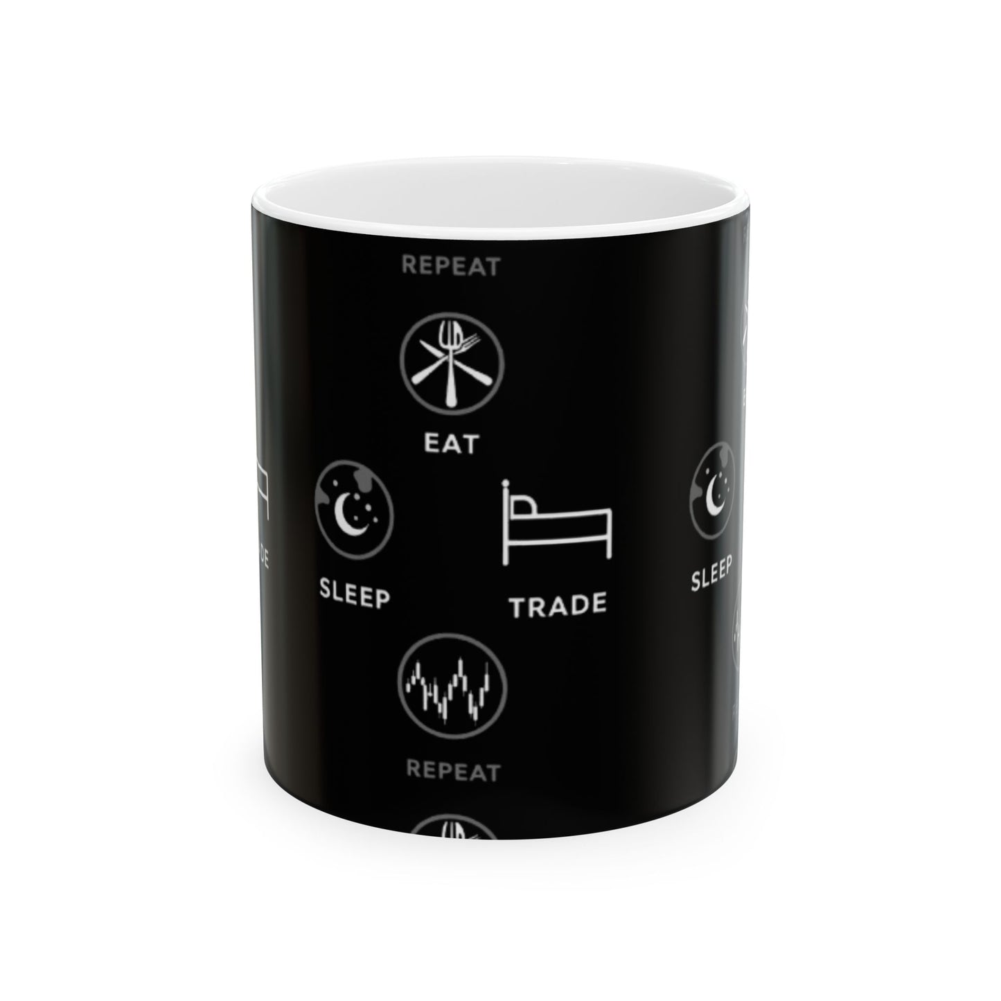 Motivational Trade Mug, Perfect for Traders, Eat Sleep Trade Repeat, Gift for - Candleholm