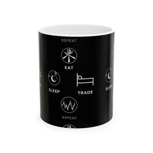 Motivational Trade Mug, Perfect for Traders, Eat Sleep Trade Repeat, Gift for - Candleholm