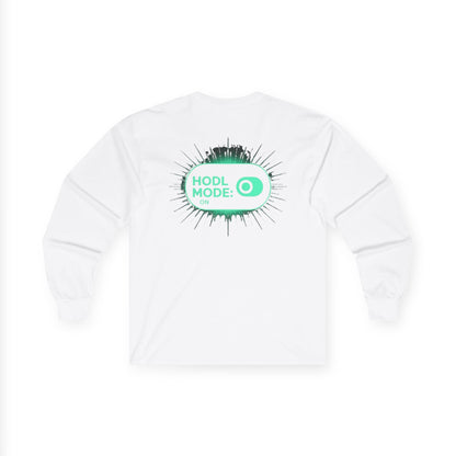 HODL Mode Long Sleeve Tee, Crypto Gift, Unisex T-Shirt, Investment Apparel, Funny Meme Shirt, Casual Wear, Layering Top - Candleholm