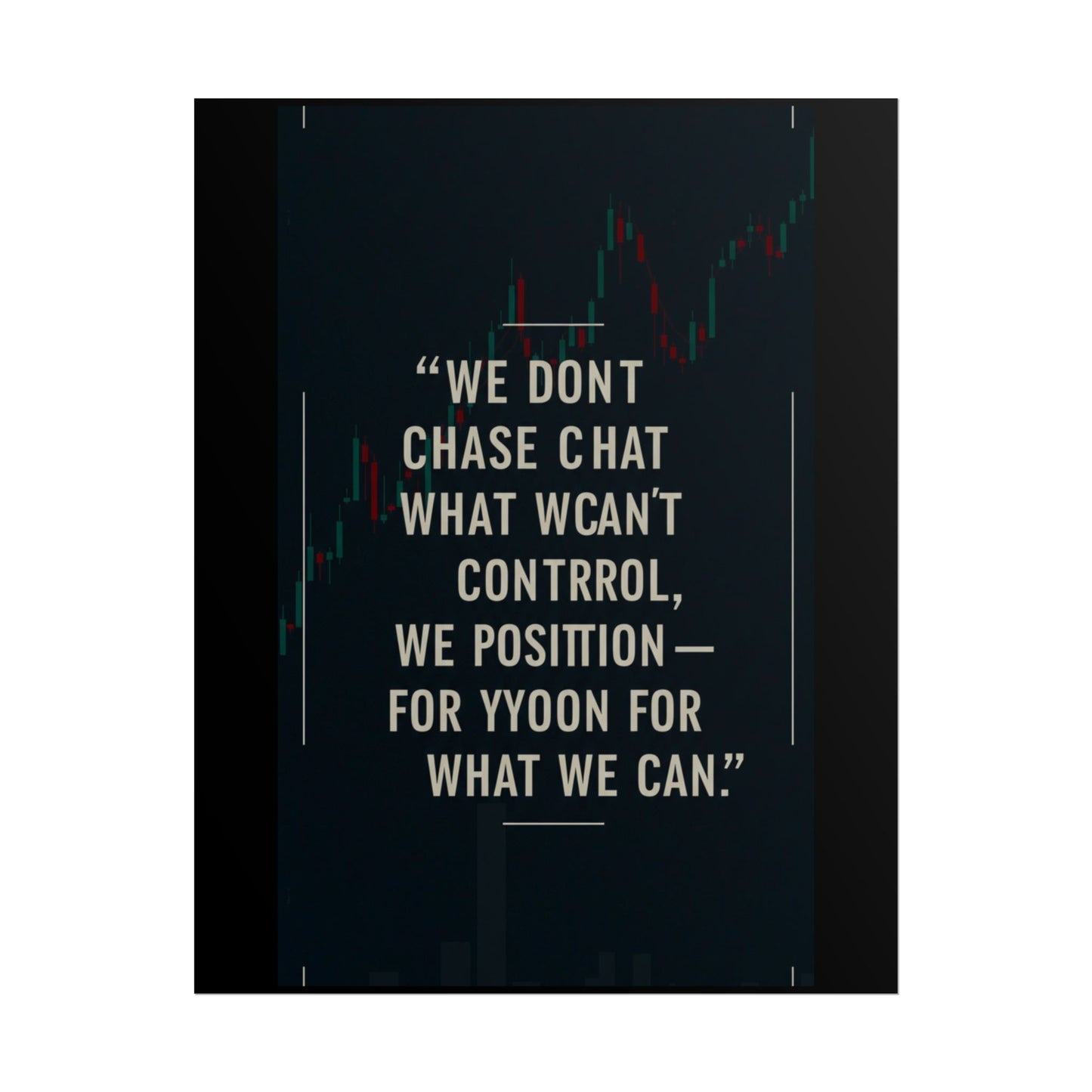 We Don’t Chase What We Can’t Control Art Poster, Motivational Quote Print, Modern Home Decor, Office Inspiration, Thoughtful Gift Idea - Candleholm