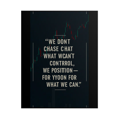 We Don’t Chase What We Can’t Control Art Poster, Motivational Quote Print, Modern Home Decor, Office Inspiration, Thoughtful Gift Idea - Candleholm