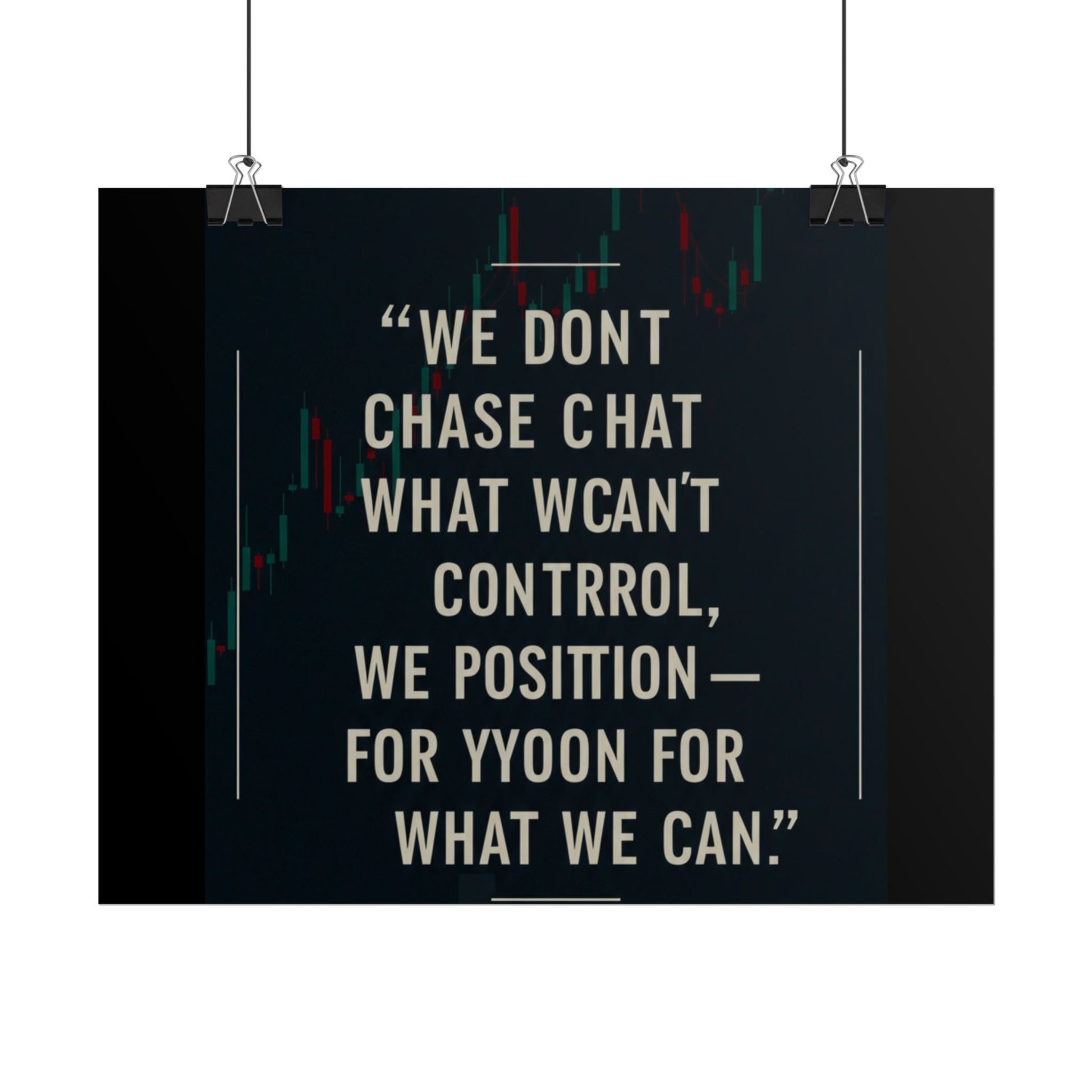 We Don’t Chase What We Can’t Control Art Poster, Motivational Quote Print, Modern Home Decor, Office Inspiration, Thoughtful Gift Idea - Candleholm