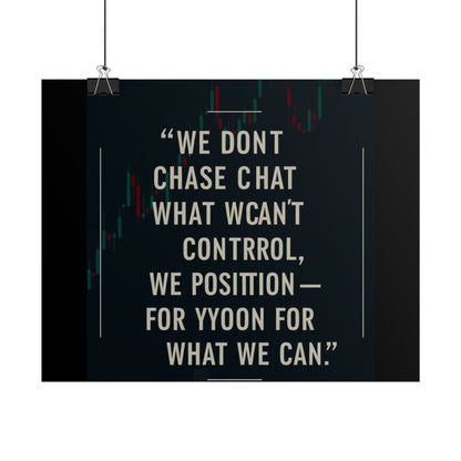 We Don’t Chase What We Can’t Control Art Poster, Motivational Quote Print, Modern Home Decor, Office Inspiration, Thoughtful Gift Idea - Candleholm