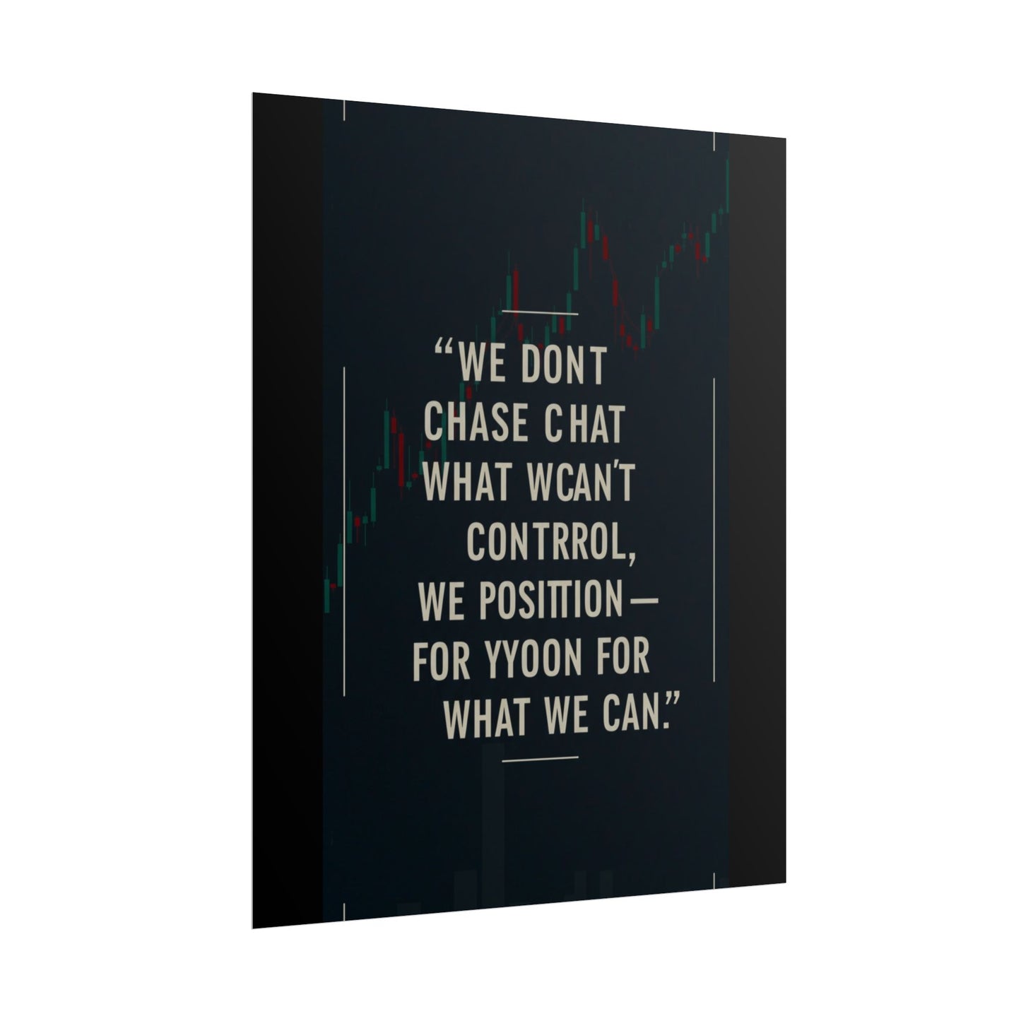 We Don’t Chase What We Can’t Control Art Poster, Motivational Quote Print, Modern Home Decor, Office Inspiration, Thoughtful Gift Idea - Candleholm