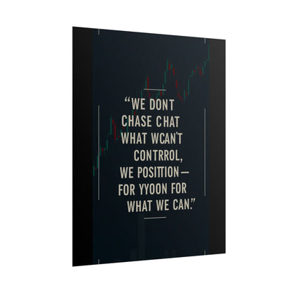 We Don’t Chase What We Can’t Control Art Poster, Motivational Quote Print, Modern Home Decor, Office Inspiration, Thoughtful Gift Idea - Candleholm