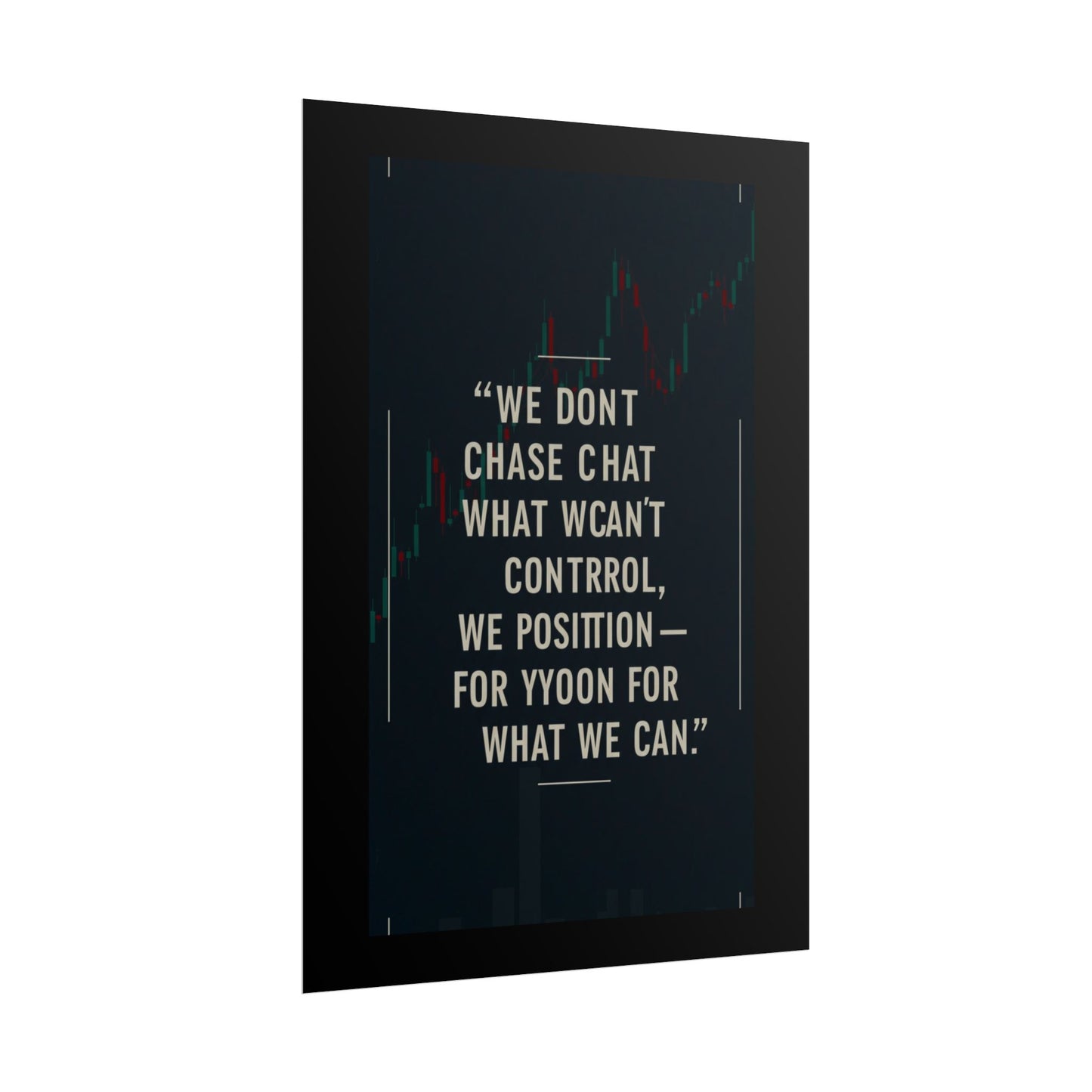 We Don’t Chase What We Can’t Control Art Poster, Motivational Quote Print, Modern Home Decor, Office Inspiration, Thoughtful Gift Idea - Candleholm