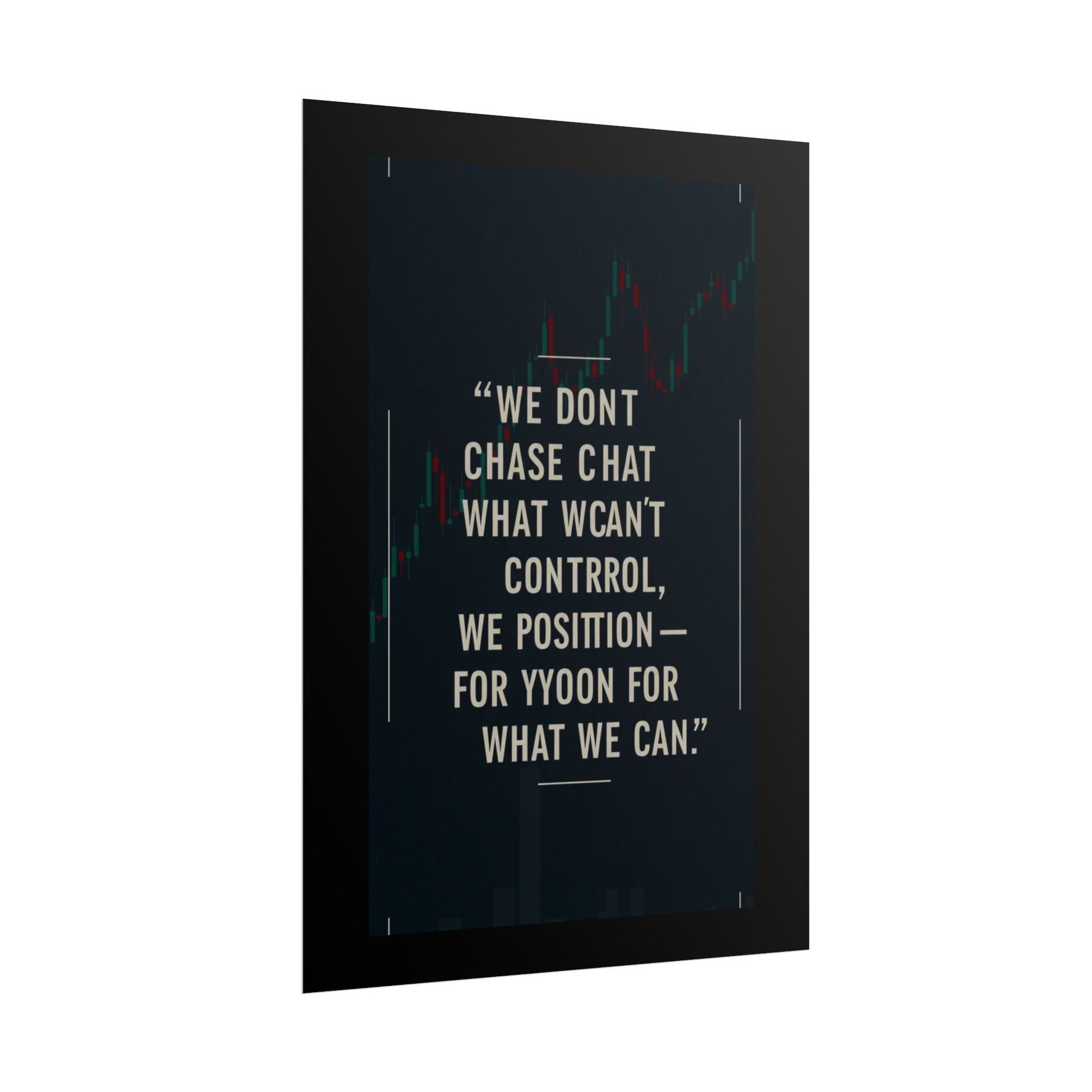 We Don’t Chase What We Can’t Control Art Poster, Motivational Quote Print, Modern Home Decor, Office Inspiration, Thoughtful Gift Idea - Candleholm