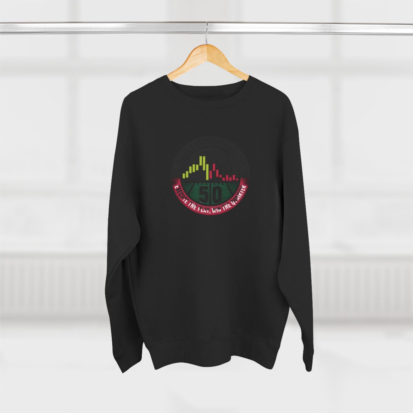Q4 Execution Season Unisex Crewneck Sweatshirt - Trading Charts Gridiron Design - Candleholm