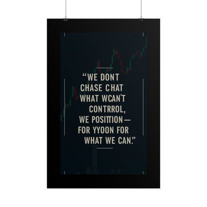 We Don’t Chase What We Can’t Control Art Poster, Motivational Quote Print, Modern Home Decor, Office Inspiration, Thoughtful Gift Idea - Candleholm