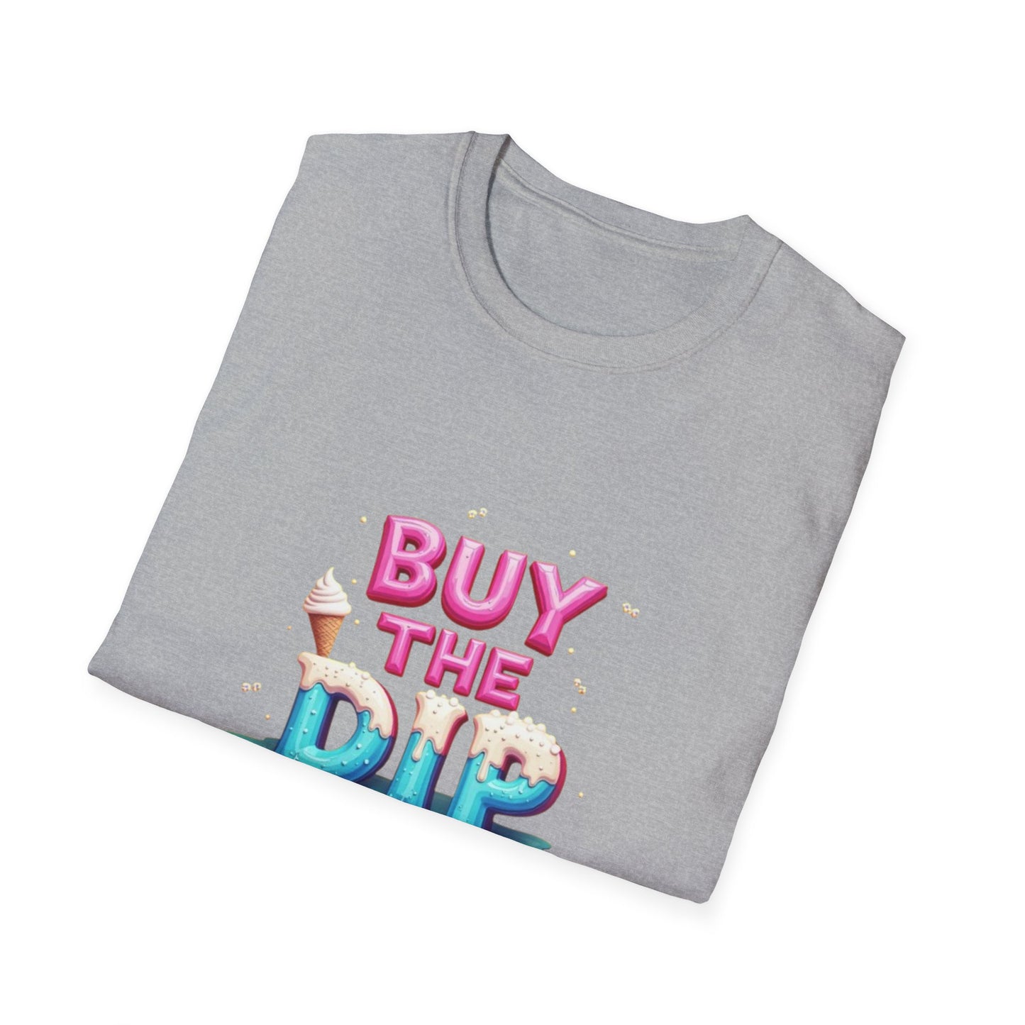 Buy The Dip Unisex Softstyle T-Shirt | Trendy Investment Tee, Crypto Apparel, Casual Wear, Gift for Traders, Financial Humor - Candleholm