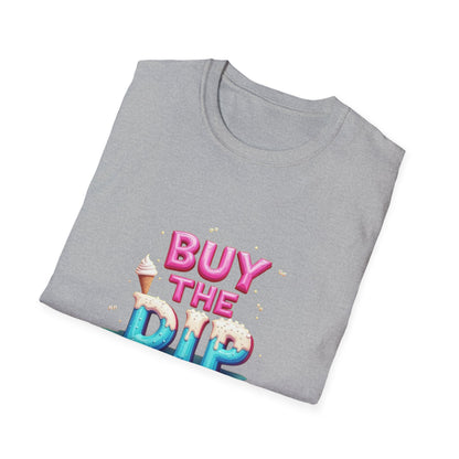 Buy The Dip Unisex Softstyle T-Shirt | Trendy Investment Tee, Crypto Apparel, Casual Wear, Gift for Traders, Financial Humor - Candleholm