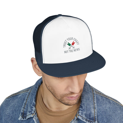 Trust Your Chart, Not the News” – Embroidered Minimalist Trading Dad - Candleholm