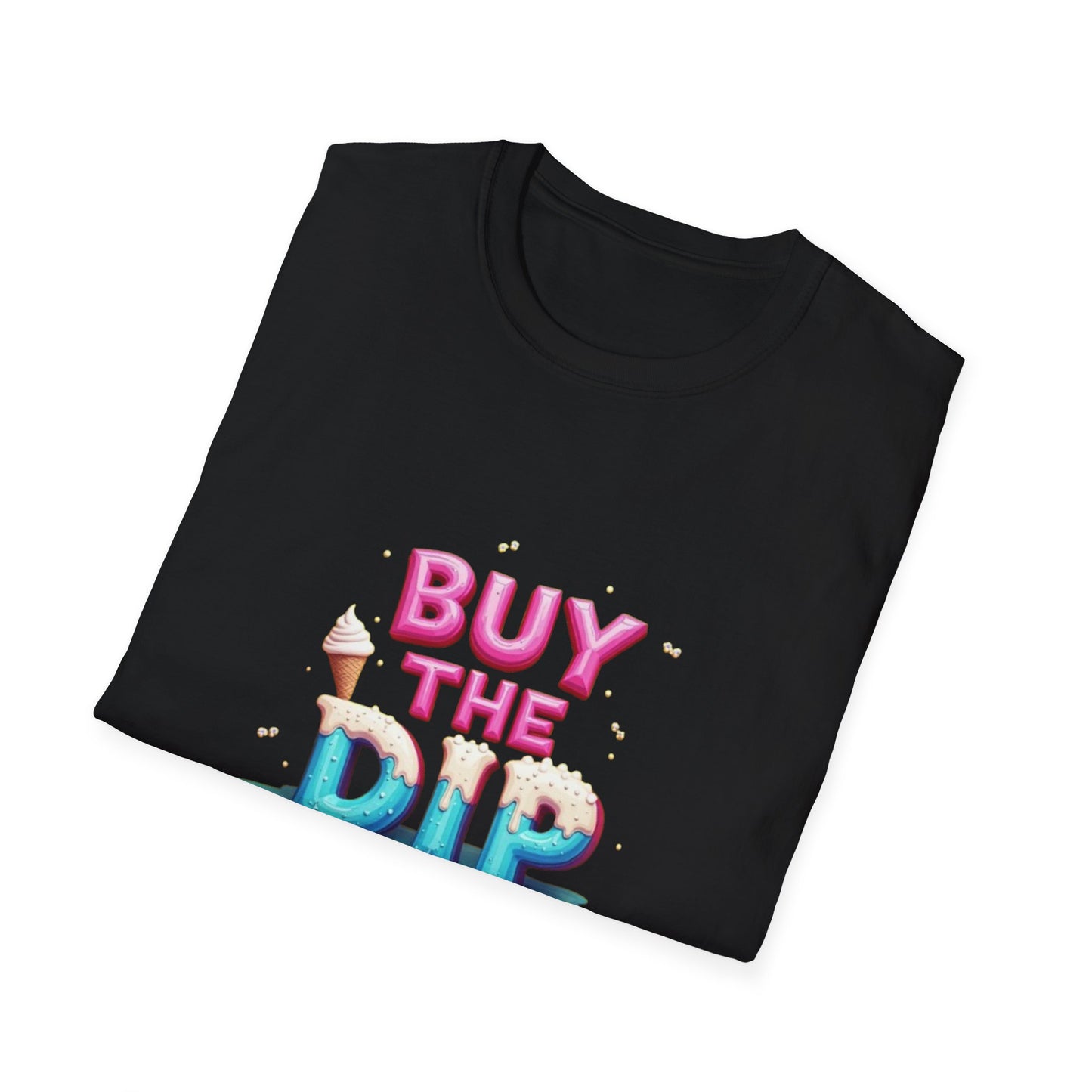Buy The Dip Unisex Softstyle T-Shirt | Trendy Investment Tee, Crypto Apparel, Casual Wear, Gift for Traders, Financial Humor - Candleholm