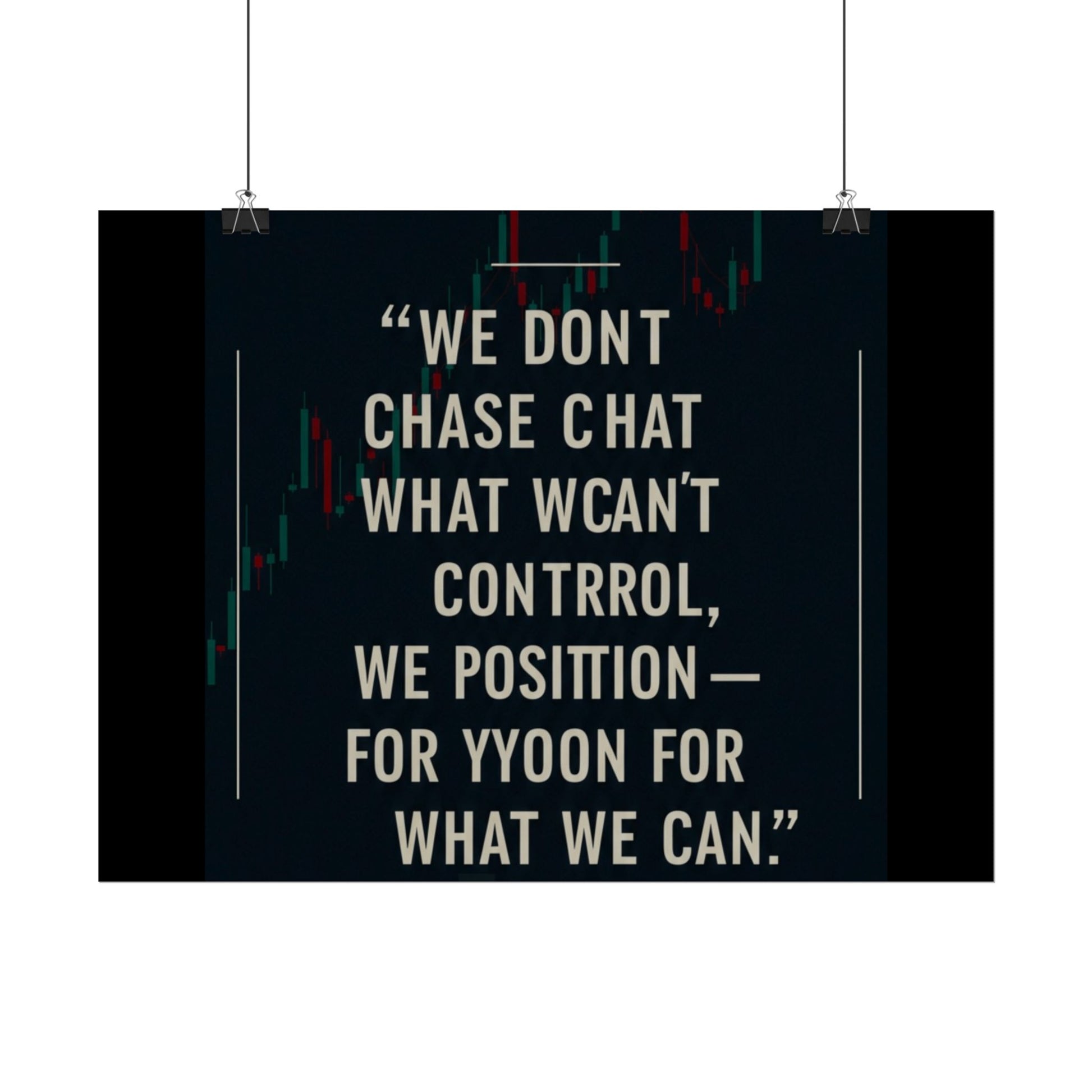We Don’t Chase What We Can’t Control Art Poster, Motivational Quote Print, Modern Home Decor, Office Inspiration, Thoughtful Gift Idea - Candleholm