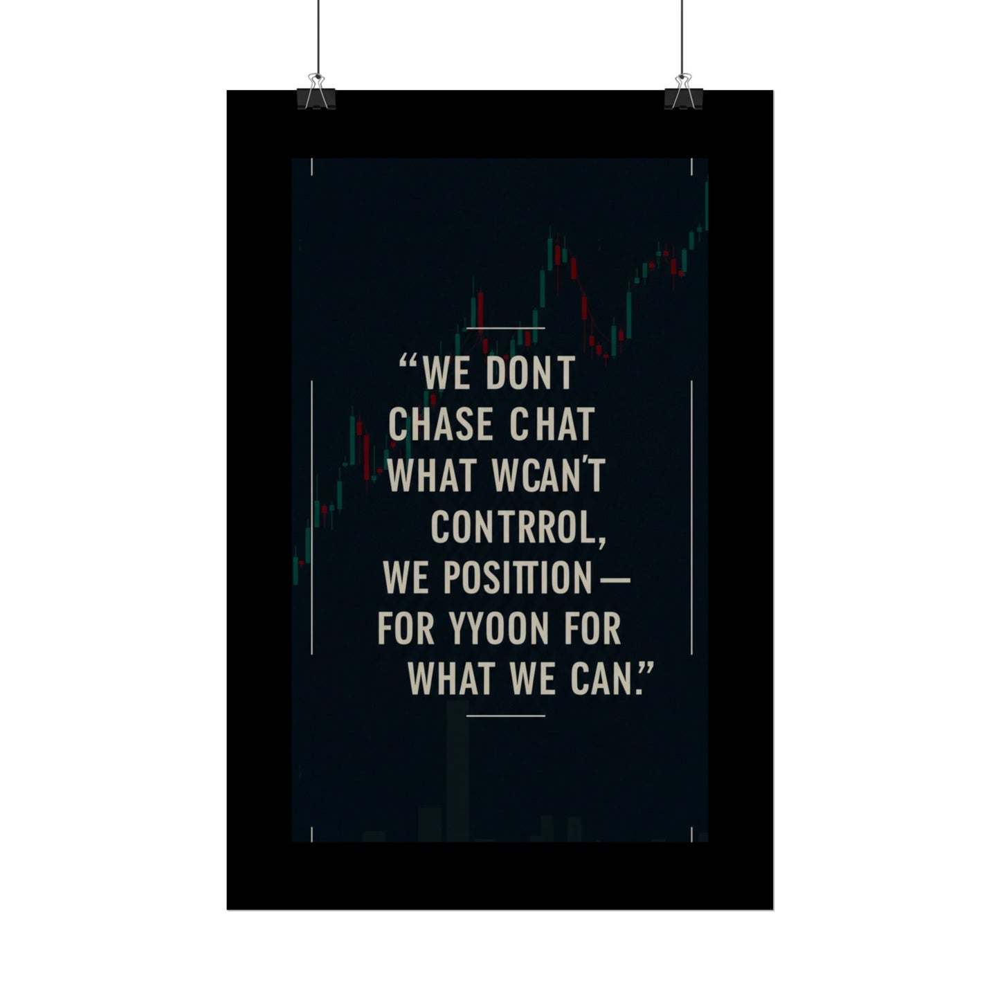 We Don’t Chase What We Can’t Control Art Poster, Motivational Quote Print, Modern Home Decor, Office Inspiration, Thoughtful Gift Idea - Candleholm