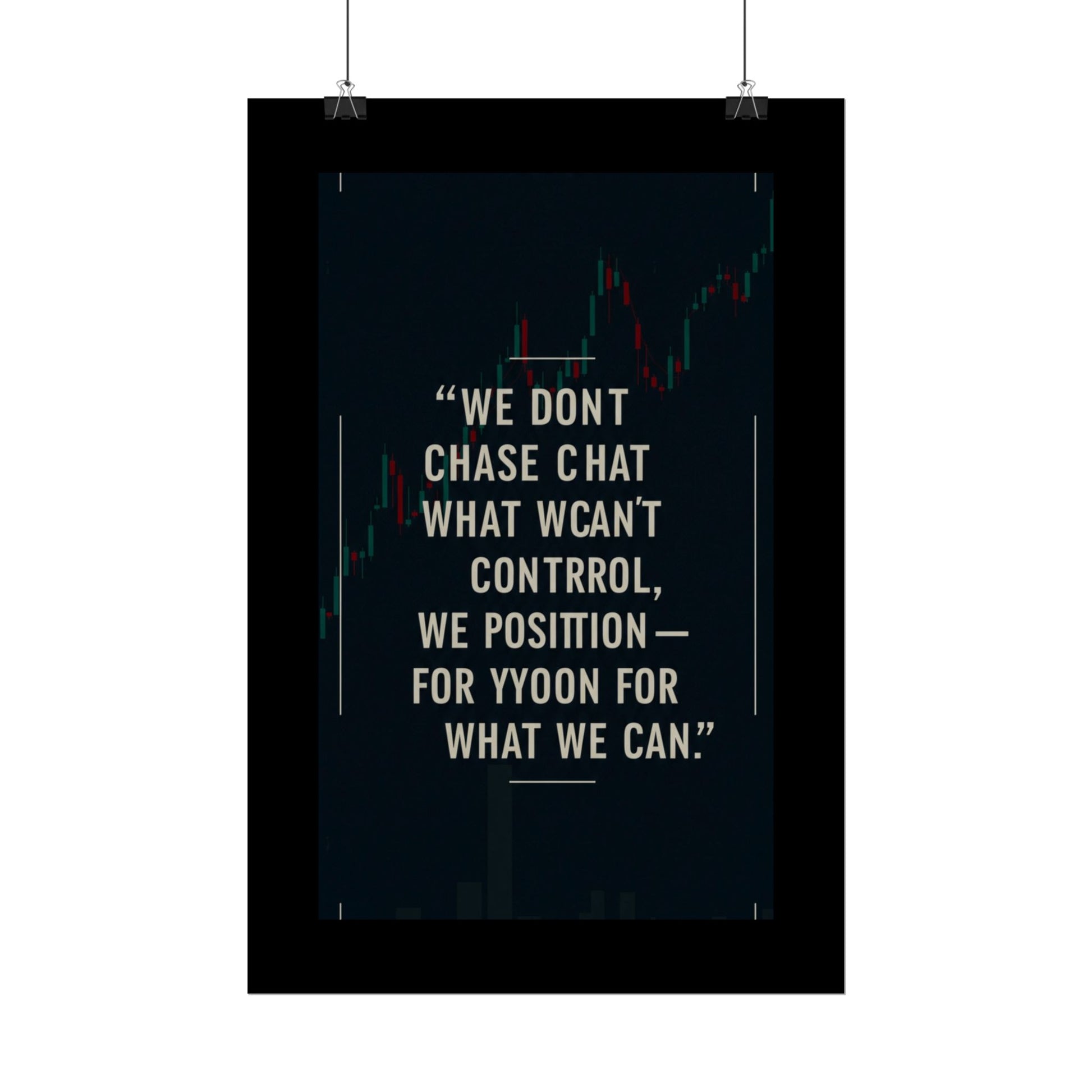We Don’t Chase What We Can’t Control Art Poster, Motivational Quote Print, Modern Home Decor, Office Inspiration, Thoughtful Gift Idea - Candleholm