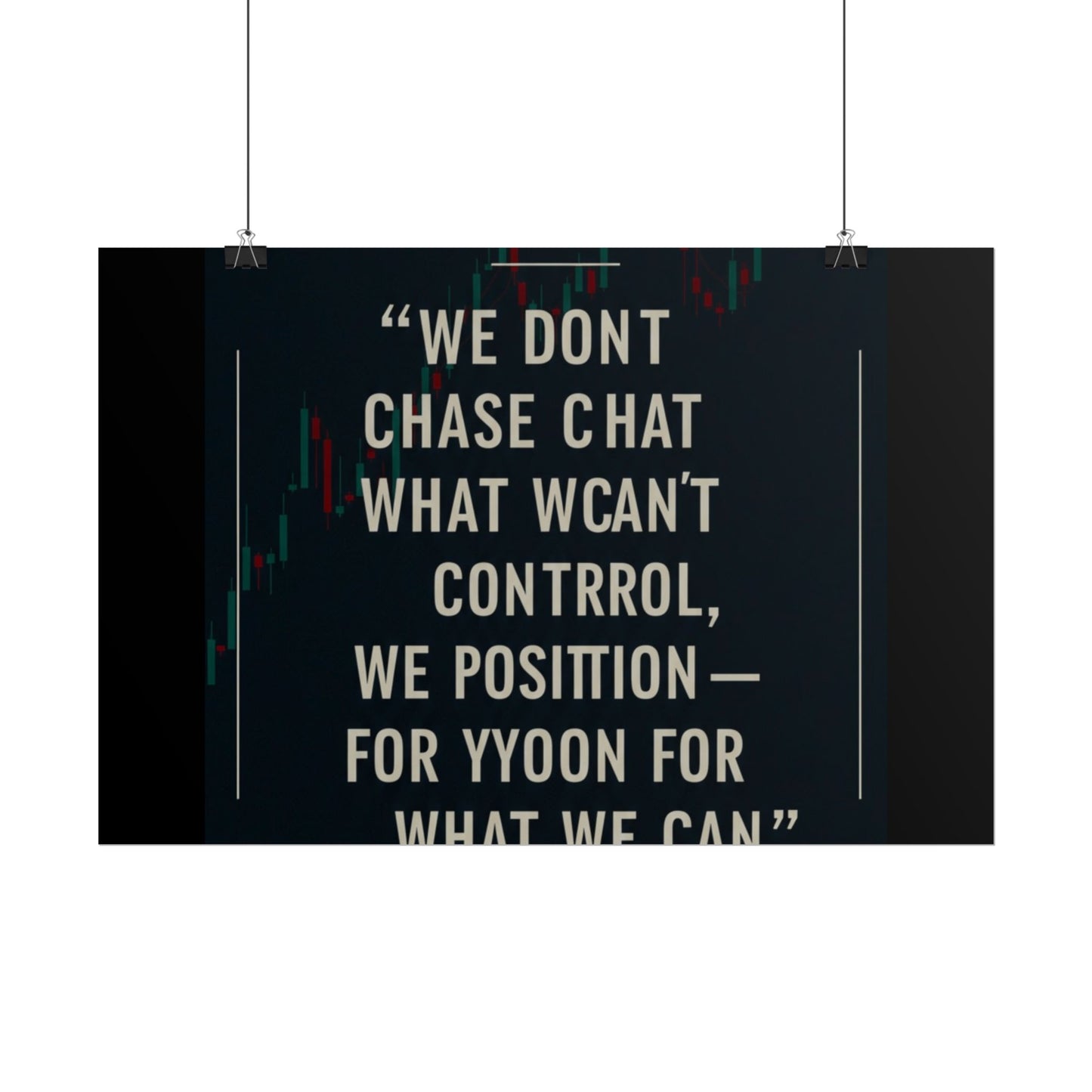 We Don’t Chase What We Can’t Control Art Poster, Motivational Quote Print, Modern Home Decor, Office Inspiration, Thoughtful Gift Idea - Candleholm