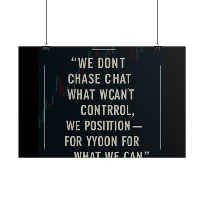 We Don’t Chase What We Can’t Control Art Poster, Motivational Quote Print, Modern Home Decor, Office Inspiration, Thoughtful Gift Idea - Candleholm