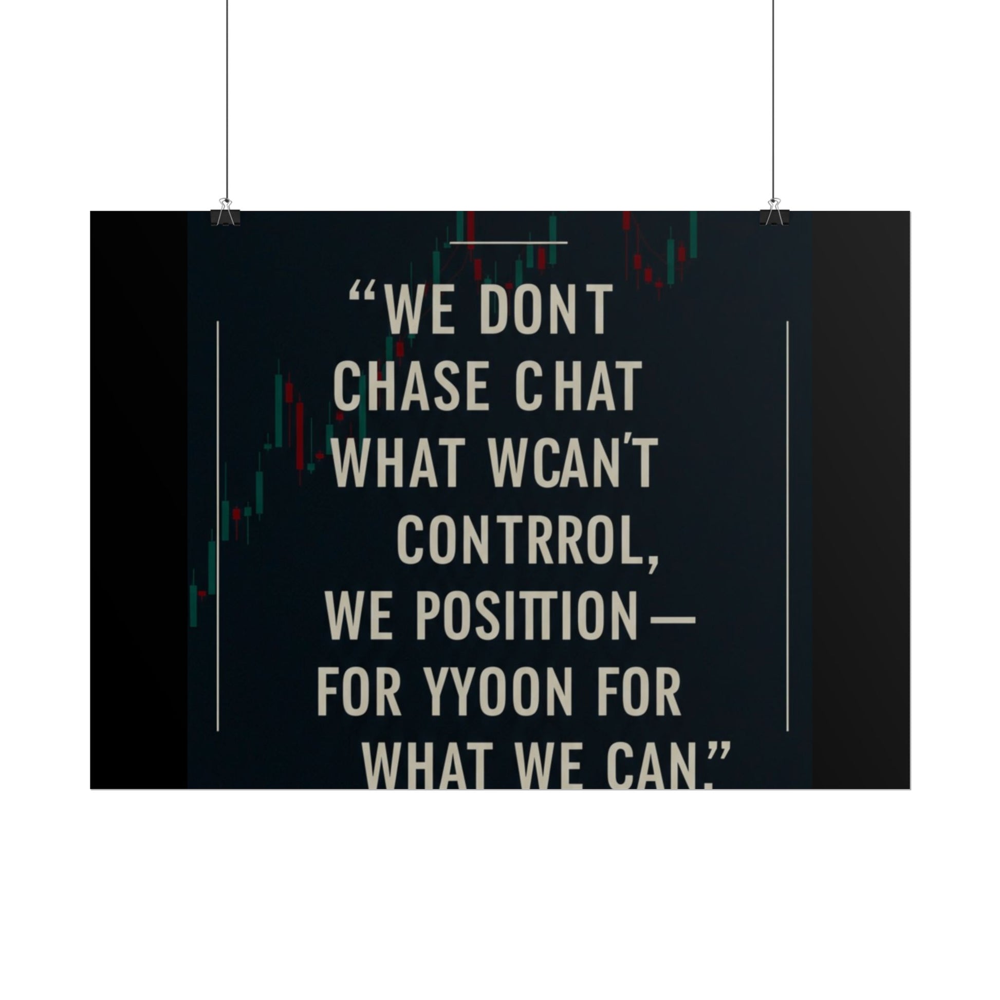 We Don’t Chase What We Can’t Control Art Poster, Motivational Quote Print, Modern Home Decor, Office Inspiration, Thoughtful Gift Idea - Candleholm