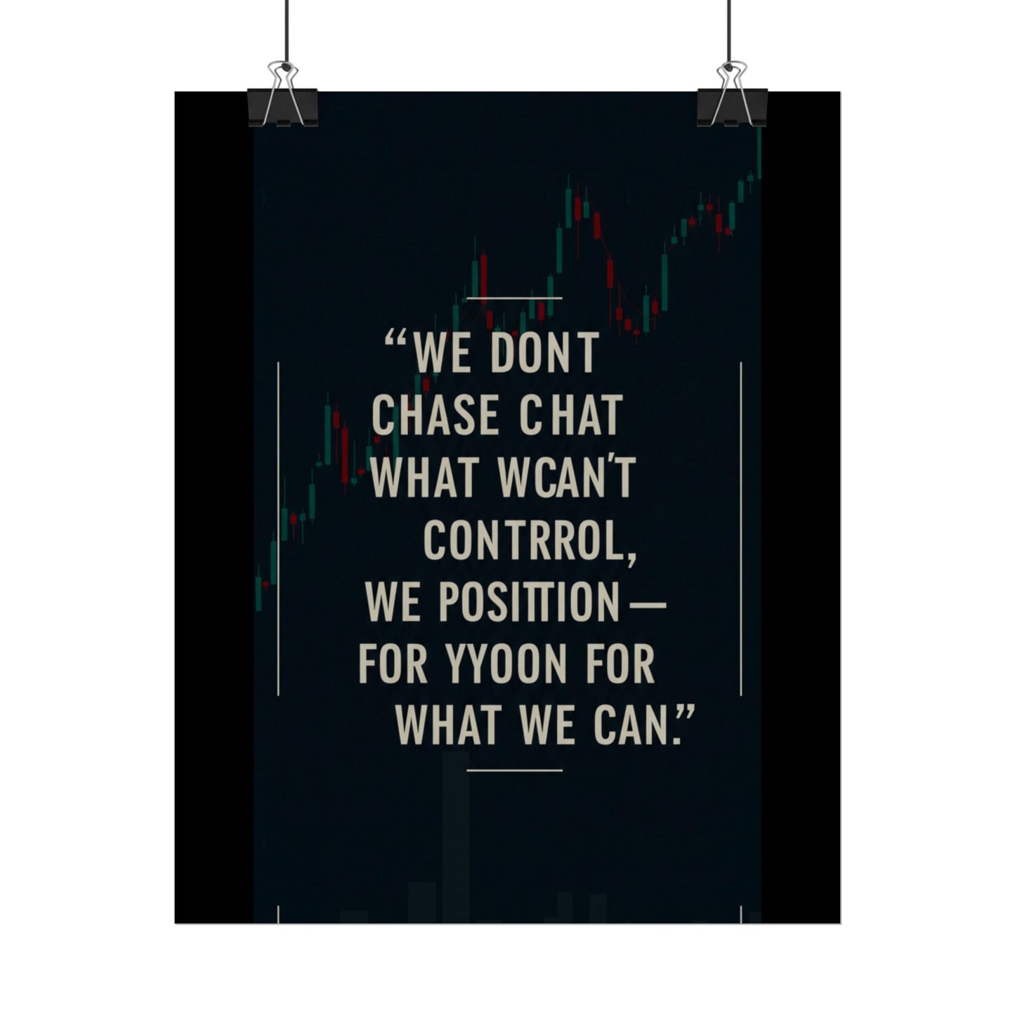We Don’t Chase What We Can’t Control Art Poster, Motivational Quote Print, Modern Home Decor, Office Inspiration, Thoughtful Gift Idea - Candleholm