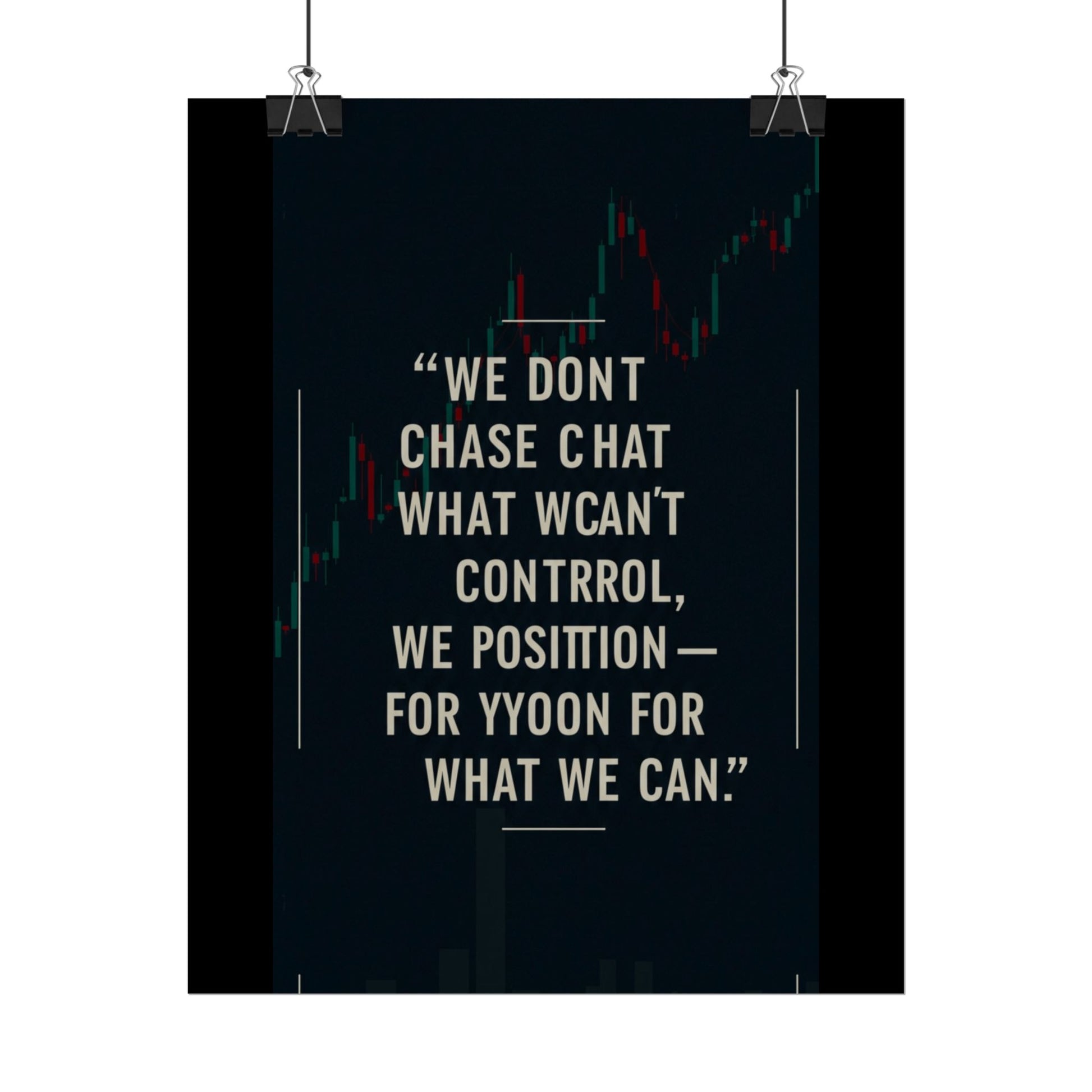 We Don’t Chase What We Can’t Control Art Poster, Motivational Quote Print, Modern Home Decor, Office Inspiration, Thoughtful Gift Idea - Candleholm
