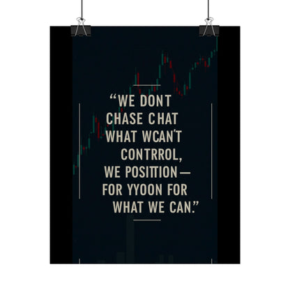 We Don’t Chase What We Can’t Control Art Poster, Motivational Quote Print, Modern Home Decor, Office Inspiration, Thoughtful Gift Idea - Candleholm