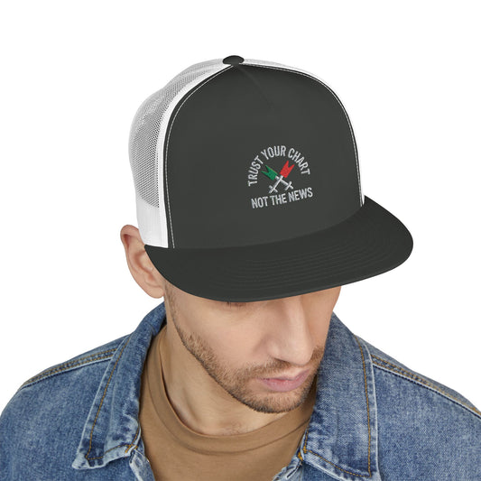 Trust Your Chart, Not the News” – Embroidered Minimalist Trading Dad - Candleholm