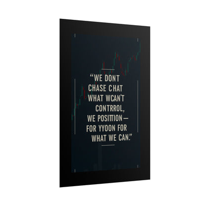 We Don’t Chase What We Can’t Control Art Poster, Motivational Quote Print, Modern Home Decor, Office Inspiration, Thoughtful Gift Idea - Candleholm