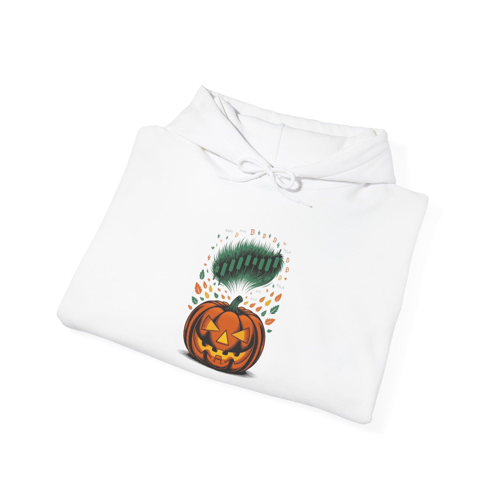 Pumpkin Pump – Bullish Halloween Rally Hoodie  Cozy Unisex Sweatshirt for Fall, Pumpkin and Moon Design, Perfect for Autumn Celebrations, Comfortable Gift [...] - Candleholm