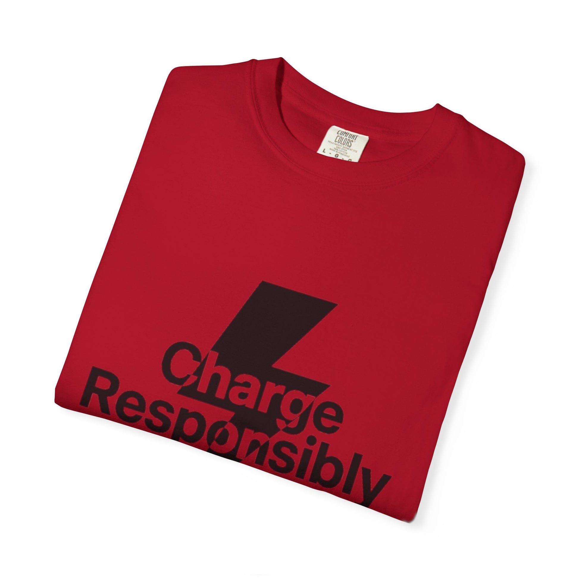 Charge Responsibly T-Shirt | Eco-Friendly Fashion, Electric Vibes - Candleholm