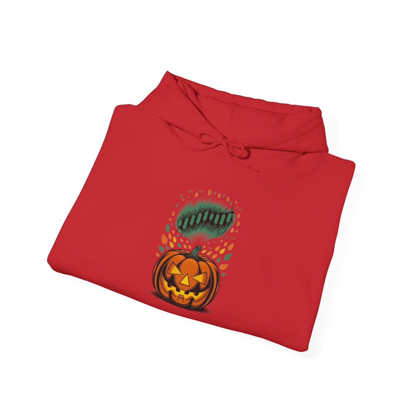 Pumpkin Pump – Bullish Halloween Rally Hoodie  Cozy Unisex Sweatshirt for Fall, Pumpkin and Moon Design, Perfect for Autumn Celebrations, Comfortable Gift [...] - Candleholm