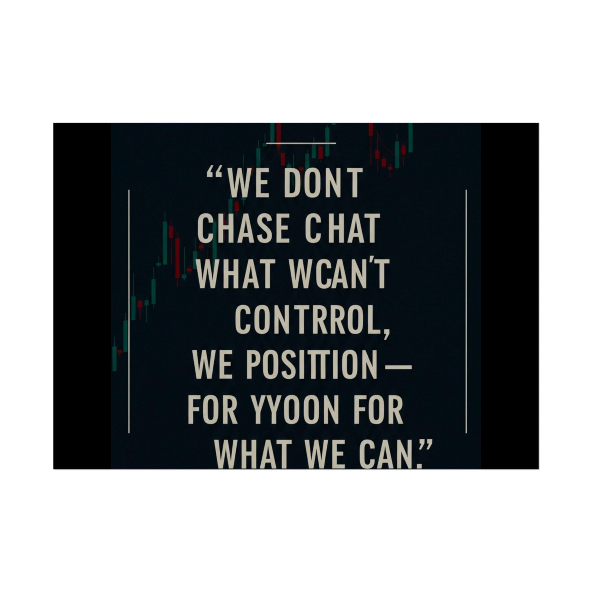 We Don’t Chase What We Can’t Control Art Poster, Motivational Quote Print, Modern Home Decor, Office Inspiration, Thoughtful Gift Idea - Candleholm