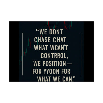 We Don’t Chase What We Can’t Control Art Poster, Motivational Quote Print, Modern Home Decor, Office Inspiration, Thoughtful Gift Idea - Candleholm