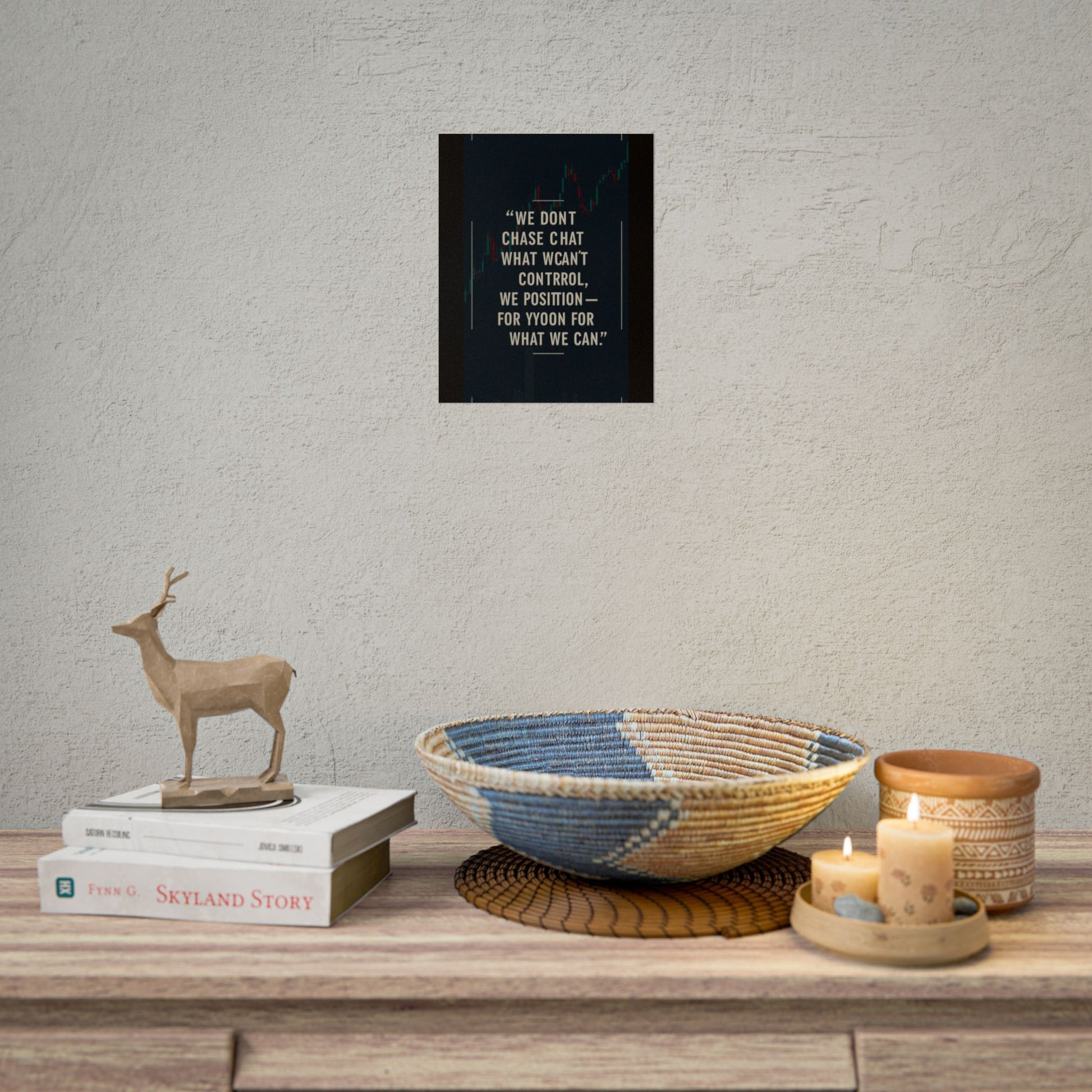 We Don’t Chase What We Can’t Control Art Poster, Motivational Quote Print, Modern Home Decor, Office Inspiration, Thoughtful Gift Idea - Candleholm