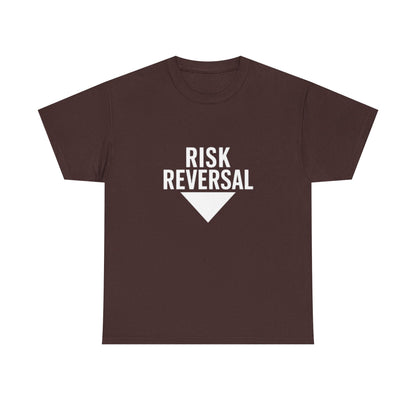Risk Reversal Unisex Heavy Cotton Tee, Casual Graphic T-Shirt, Motivational Shirt, Relaxed Fit Tee, Thought-Provoking Wear - Candleholm