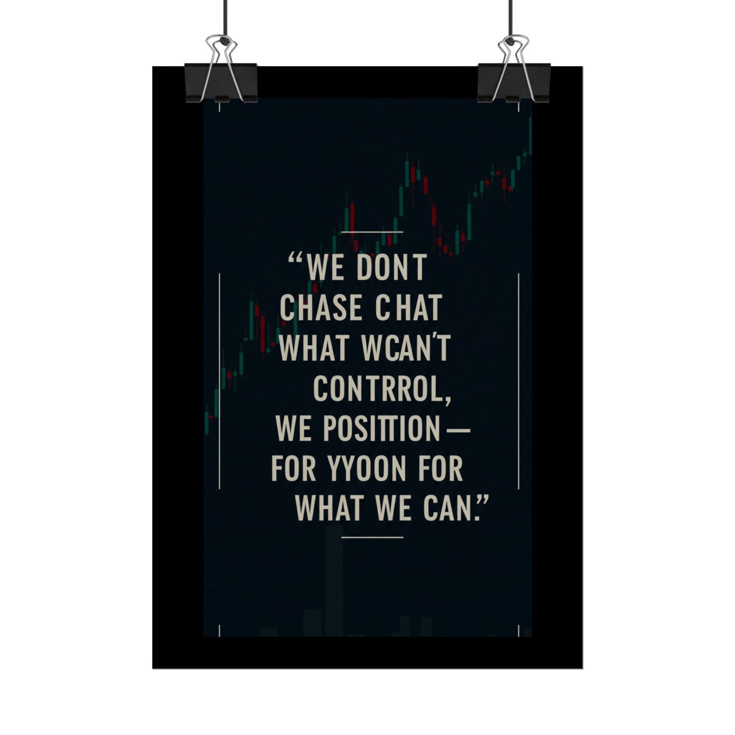We Don’t Chase What We Can’t Control Art Poster, Motivational Quote Print, Modern Home Decor, Office Inspiration, Thoughtful Gift Idea - Candleholm
