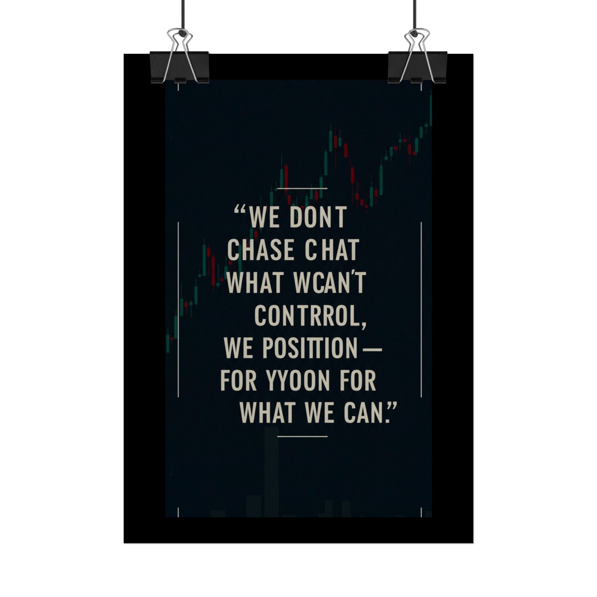 We Don’t Chase What We Can’t Control Art Poster, Motivational Quote Print, Modern Home Decor, Office Inspiration, Thoughtful Gift Idea - Candleholm