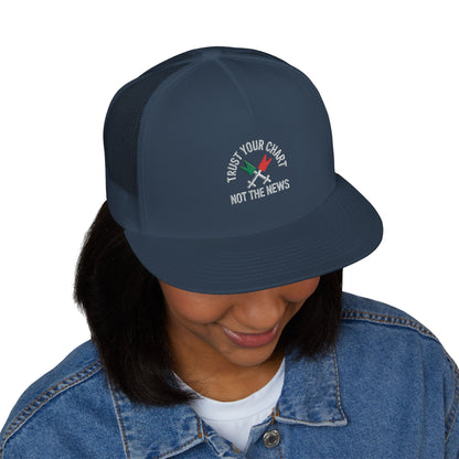 Trust Your Chart, Not the News” – Embroidered Minimalist Trading Dad - Candleholm