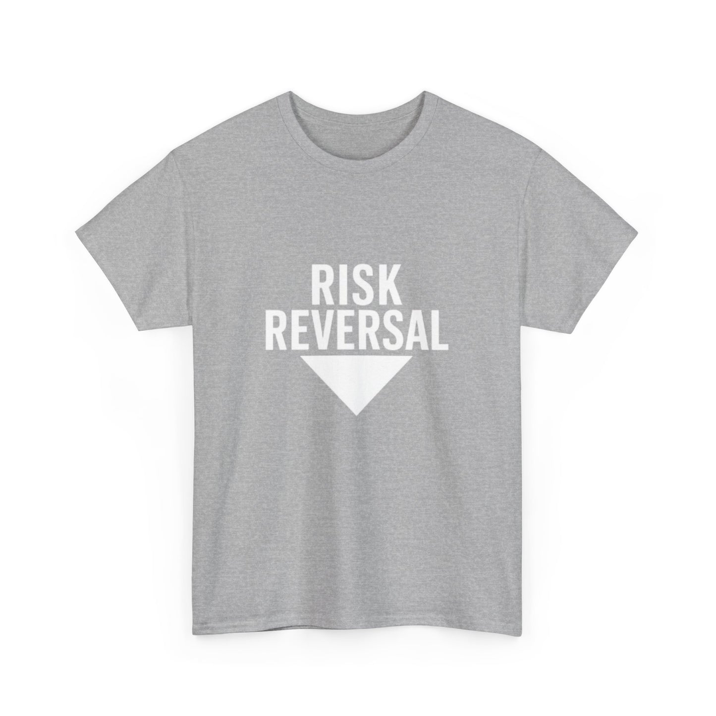 Risk Reversal Unisex Heavy Cotton Tee, Casual Graphic T-Shirt, Motivational Shirt, Relaxed Fit Tee, Thought-Provoking Wear - Candleholm